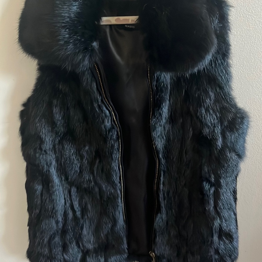 Surell girls rabbit fur vest